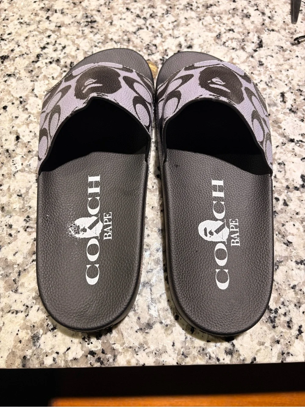 Bape x coach sandals